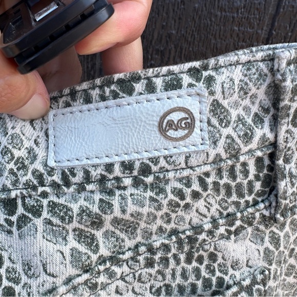 Adriano Goldschmied 28R Jeans Pants Python Snake Pattern Mari High Rise Straight - Picture 7 of 13